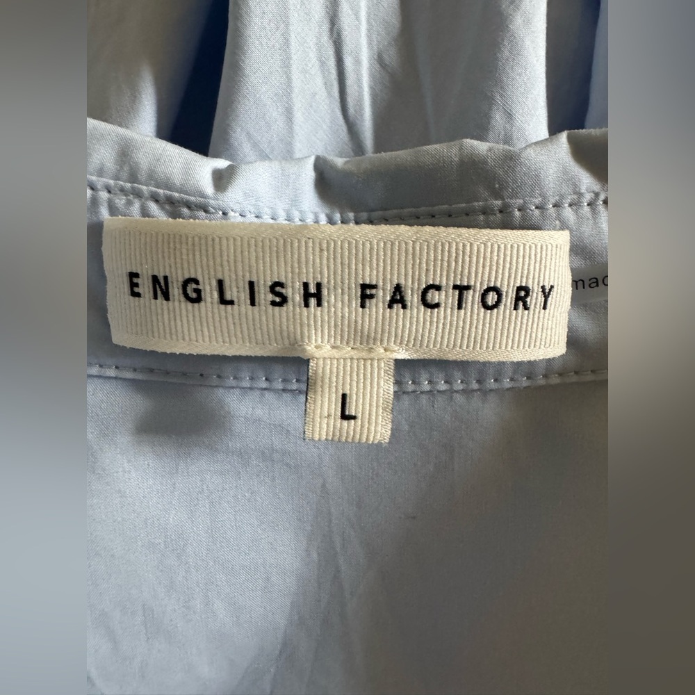 English Factory pale blue poplin dress - Picture 6 of 8